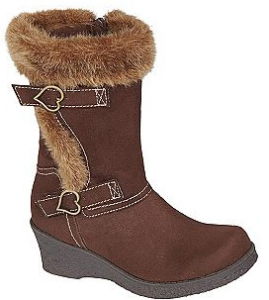 Girl s Racquel Fur Boot Brown Expressions Shoes Kids Girls