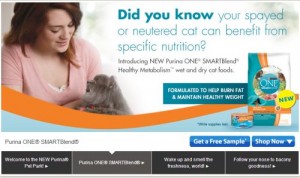 Cat Food Sample from Purina One