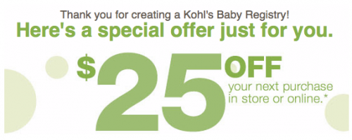 Head over and make your Baby Registry on Kohls now!!