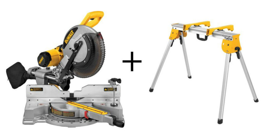 DeWalt Sliding Compound Miter Saw PLUS Work Stand 349 (Reg. 449) Wheel N Deal Mama